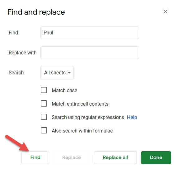Hướng dẫn cách tìm kiếm trong Google Sheets